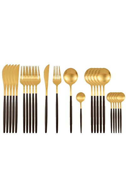 divendi-ro 24 Pieces Portuguese Style Cutlery Set in high quality stainless s...