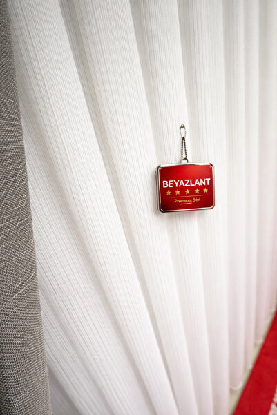 BEYAZLANT Gümüş Fantazi Simli Pırlanta Modern Çizgiİi 1/3 Sık Pileli Ütüistem...