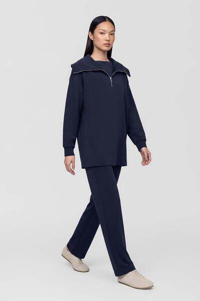 ŞEYMA COŞKUN Modona Yakalı Takım Lacivert