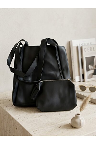 ÜçKol Ticaret حقيبة كتف نسائية كبيرة الحجم من دوو إكس إل مع حقيبة صغيرة