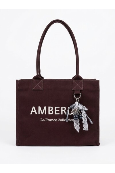 Amberley Premium Kanvas & Süet Kahverengi Çarm Askılı Tote Çanta | Nice