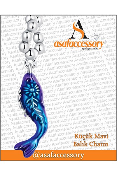 asaf Blue Purple Fish Charm / Koi Fish |   Asaf Accessory
