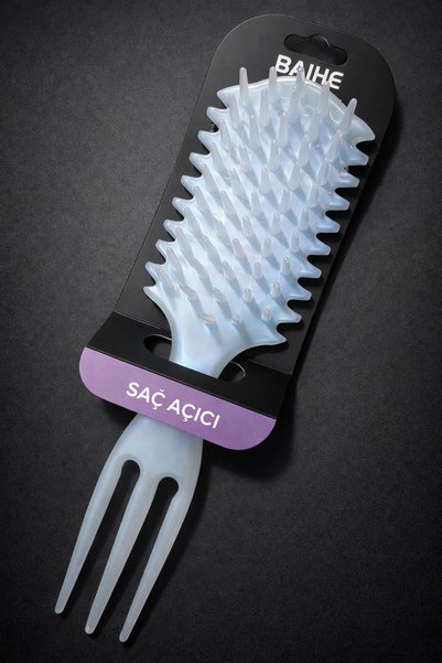 SEVRU Hair Lightening Brush Anti-Frizz Special Professional Hair Brush with Forks