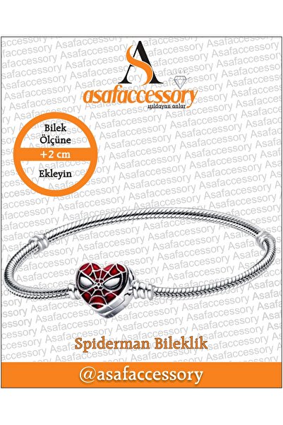 asaf Spiderman klips moments bileklik | gümüş kaplama
