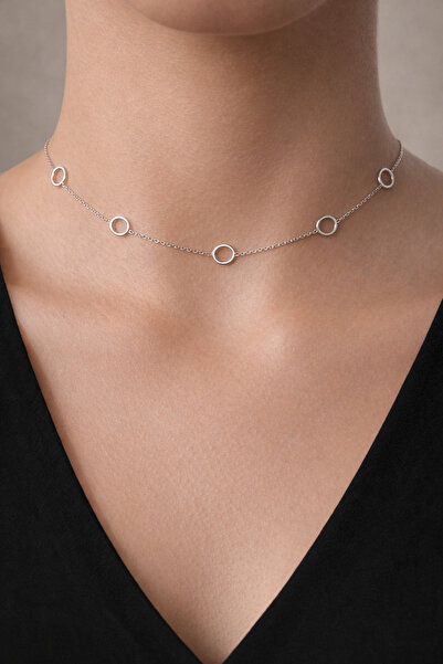 Argentum Concept 925 Ayar Gümüş Halkalı Tasma Model Choker Kolye - N116901