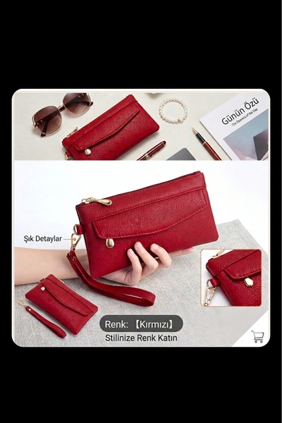 moonlightavm محفظة هاتف أنيقة باللون الأحمر