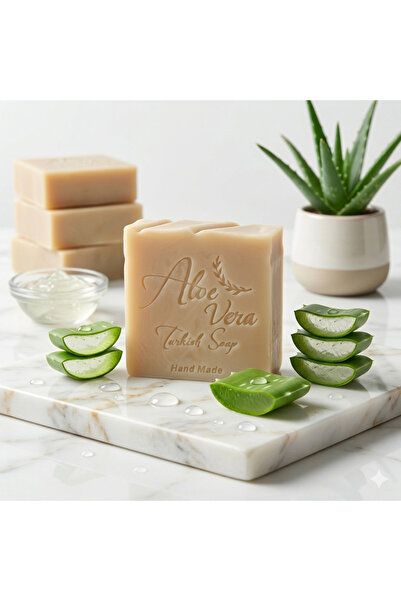 Doğal Aloe Vera Sabunu - Yoğun Nemlendirici ve Yatıştırıcı El Yapımı Cilt Bakım Sabunu