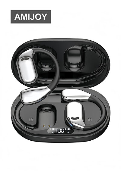 Amijoy سماعات رأس مفتوحة الأذن، سماعة رأس رياضية لاسلكية بتقنية البلوتوث، سما...