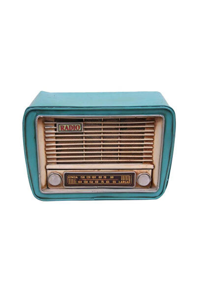 Skygo Dekoratif Metal Radyo Kumbaralı Vintage Hediyelik