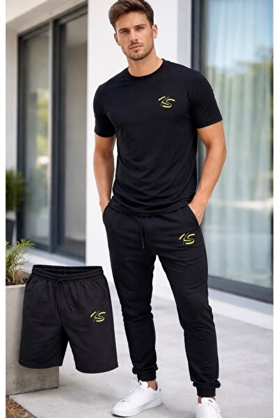 kam's Combinație de trening de vară unisex cu logo verde Ks