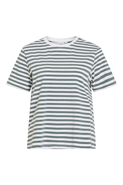 VILA Tricou cu guler rotund