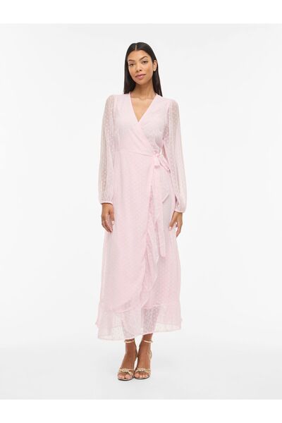 VILA Maxi šaty s dlouhým rukávem