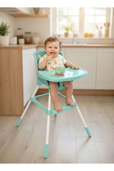 Tripper Scaun înalt practic pentru bebeluși Brunch, albastru moale