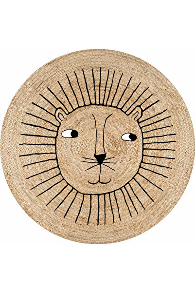 kilim home Boho 928 Covor natural din paie de iută, tricotat, cu model etnic