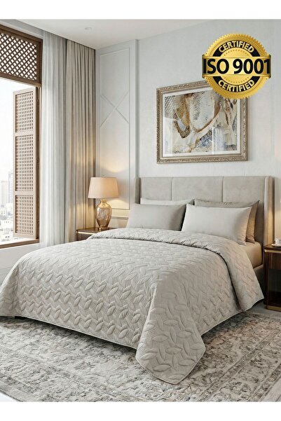 Master Home Textile Microfiber Bedspread Set Fits 120 x 200 cm Single Size Be...