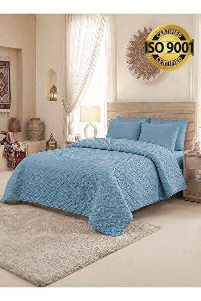 Master Home Textile Microfiber Bedspread Set Fits 160 x 200 cm Queen Size Bed...