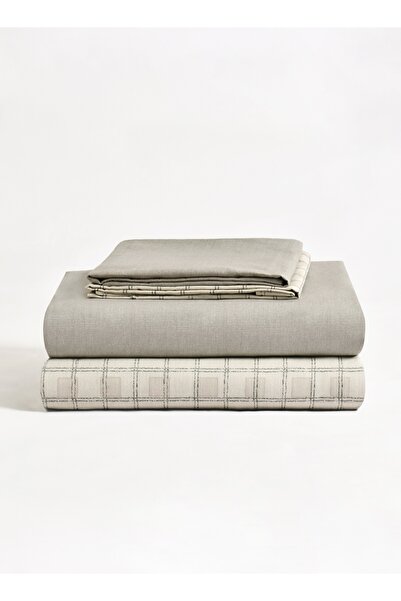 Master Home Textile طقم غطاء لحاف قطني مزهر، 200 خيط، مقاس مفرد، 4 قطع، سحاب ...