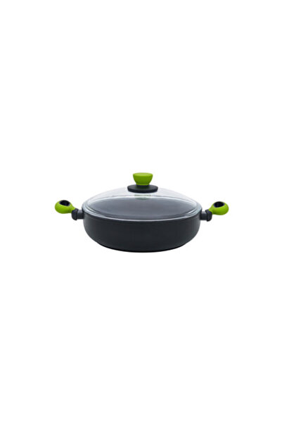 Leggno Colorgy Titanyum Sığ Pilav Tenceresi 24 cm Yeşil Kulp