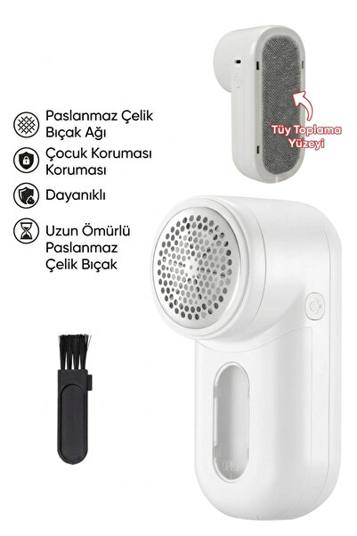 valletta Cartegena Pilli Tiftik Temizleyici Tüy Toplayıcı Beyaz