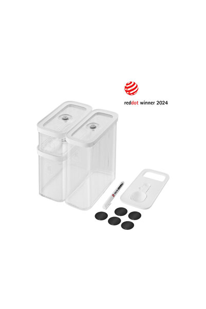 ZWILLING Fresh & Save Cube 5 Parça Vakumlu Saklama Kabı Seti M - Şeffaf Beyaz