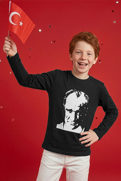 Fulla Moda Body pentru copii unisex cu mânecă lungă, imprimat Atatürk, 23 apr...