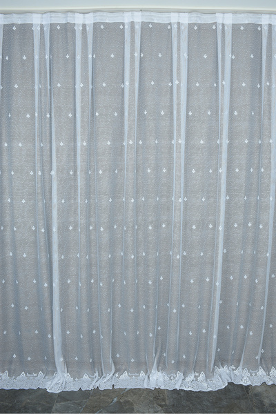 AKÇA TEKSTİL PRISM MODEL CULOARE ALBĂ O ALEZĂ Perdele de fundal plisată, gata...