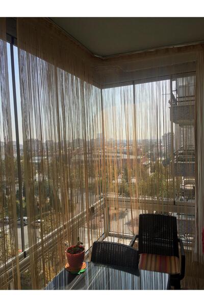 AKÇA TEKSTİL ستارة حبل ذهبية اللون موديل Ip مقاس 2 مم ستارة حبلية بأزرار