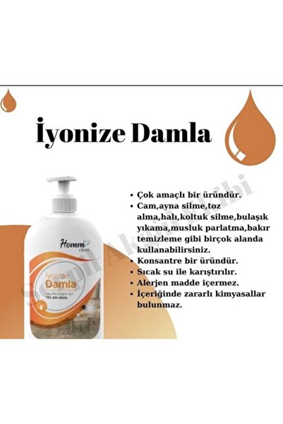 Homm Bitkisel HOMM CLEAN İYONİZE DAMLA 500 ML