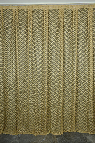 AKÇA TEKSTİL ΜΟΝΤΕΛΟ ΛΟΥΛΟΥΔΙ ΧΡΥΣΟ ΧΡΩΜΑ ΜΟΝΟ ΦΙΛΙΔΙΟ Προετοιμασμένη κουρτίν...