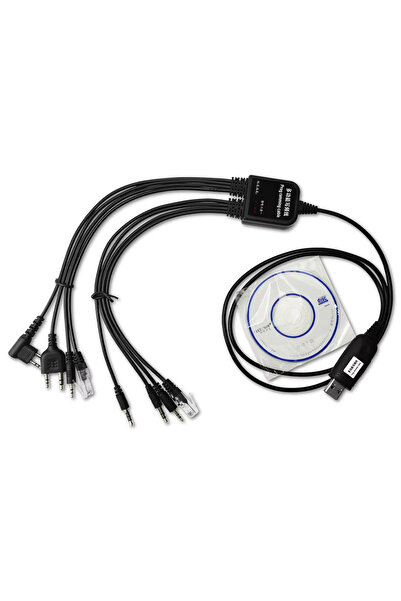 BAOFENG كابل برمجة 8 في 1، كابل برمجة USB 8 في 1 لأجهزة Kenwood TYT QYT AXU41...