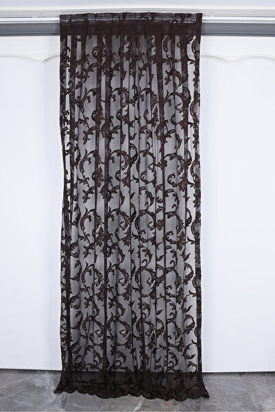 AKÇA TEKSTİL ΜΟΝΤΕΛΟ SULTAN 1 ΚΑΦΕ ΧΡΩΜΑ ΜΟΝΟΦΥΛΑΚΤΗ ΠΛΙΣΕ ΚΟΥΡΤΙΝΑ ΦΟΝΤΟΥ 75...