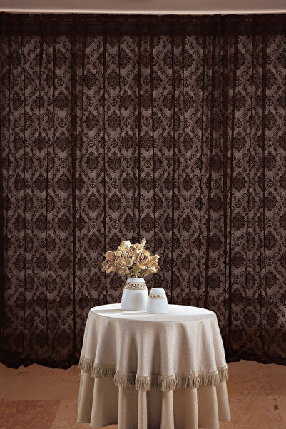 AKÇA TEKSTİL DAMAKS ACI KAHVE RENK ΜΟΝΟΦΥΛΑΚΤΗ Προκατασκευασμένη Πλισέ Κουρτί...