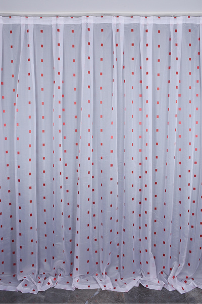 AKÇA TEKSTİL ΚΟΥΡΤΙΝΑ ΠΛΙΣΕ ΤΕΜΑΧΙΟΥ ΤΥΠΟΥ ΤΕΡΓΑΛ ΚΑΡΟ ΜΠΟΡΝΤΟ ΧΡΩΜΑ ΜΟΝΟ ΦΛΑ...