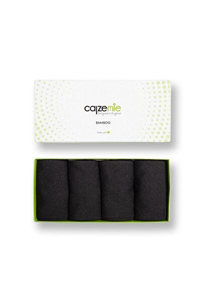 CalzeMie Ανδρικές κάλτσες διπλής στρώσης από μπαμπού, κλασικές απλές, 4 τεμαχίων