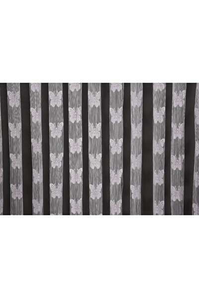 AKÇA TEKSTİL KELEBEK MODEL BEYAZ RENK İP PERDE HAZIR DÜĞMELERİ DİKİLMİŞ İP PE...