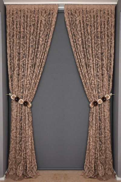 AKÇA TEKSTİL SULTAN 2 VİZON RENK TEK KANAT Hazır dikilmiş Pileli Fon Perde 75...