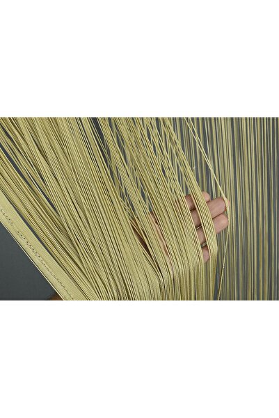 AKÇA TEKSTİL İP PERDE İNCE ZİNCİR GOLD RENK 300 x 280 CM