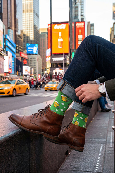 The Socks House Ανδρικές κάλτσες με πράσινο σχέδιο μπύρας