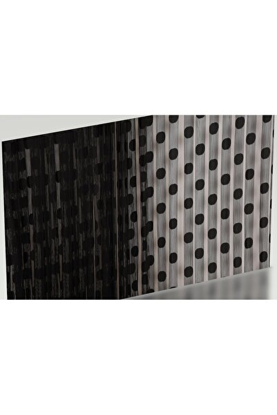 AKÇA TEKSTİL PUANLI MODEL ANTRASİT RENK İP PERDE HAZIR İP PERDE 300*270