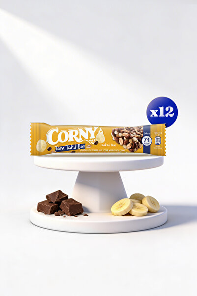 CORNY Tahıl Bar Kakao ve Muz 20 g x 12 Adet