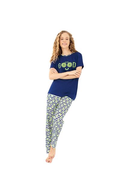 Yeni İnci Γυναικεία Πιτζάμα Σετ με Κοντά Μανίκια BPJ1901