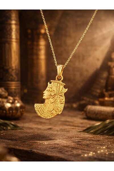 EAST&WEST 925 Ayar Gümüş Nefertiti Kraliçe Kolye