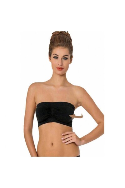 Yeni İnci Μαύρο Στράπλες Bandeo 221