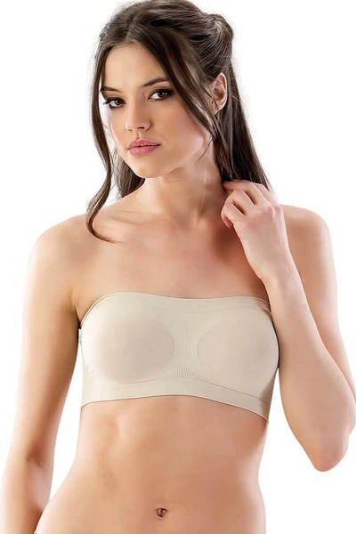 Yeni İnci Ten Renk Straplez Bandeo 221