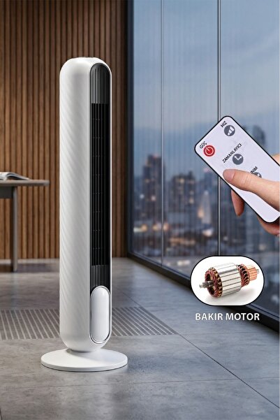 JOYSIDEA KULE TİPİ VANTİLATÖR KUMANDALI DOKUNMATİK PANEL 3 HIZ AYARI 40W BEYA...
