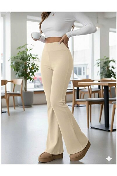 A&O Style Women's Comfortable Fit High Waist Spanish Flare Leggings Pants