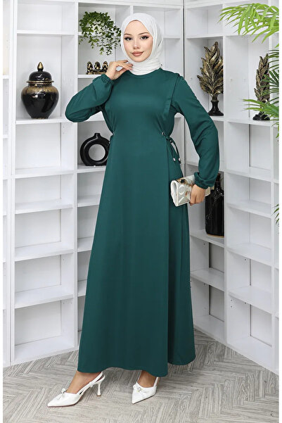 sefamerve Φόρεμα με κορδόνια 5110-10 Emerald Green