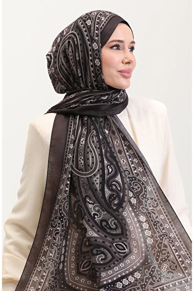 sefamerve Etnik Kehribar Şal 70278-08 Gri