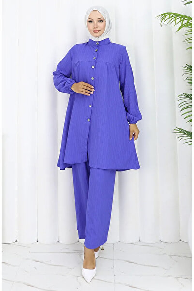 sefamerve Buttoned tunic pants double set 2108-01 saks