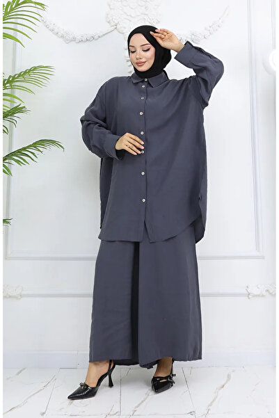 sefamerve Τουνίκ Παντελόνι Διπλό Σετ 4065-05 Anthracite